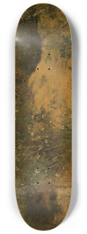 Curt Agthe - Landscape with thistles 8.25 inch art skate deck
