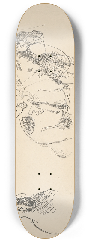 Cyprin Majernk - Study of a Rider 8.25 inch art skate deck