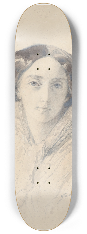 Franz Xaver Winterhalter - Portrait Of Grand Duchess Olga Nikolaevna, Later Queen Consort OfWrttemberg 8.25 inch art skate deck