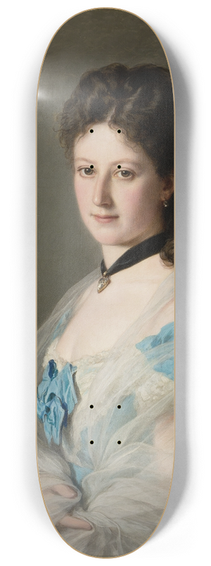 Franz Xaver Winterhalter - Portrait of Olga von Grunelius 8.25 inch art skate deck