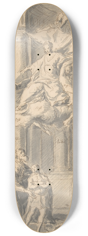 Franz Xavier Karl Palko - Saint Stephen of Hungary Presenting his Son, Saint Emeric, to the Virgin 8.25 inch art skate deck