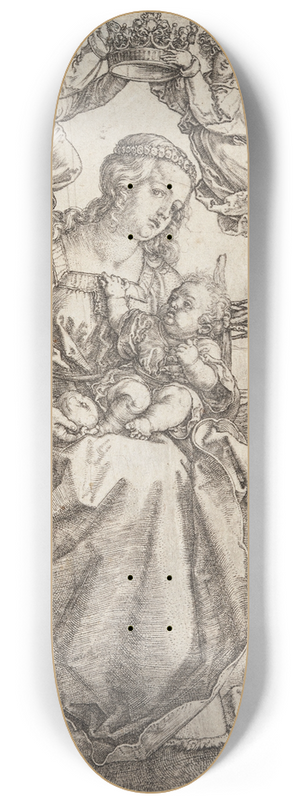 Albrecht Drer - Virgin Mary Crowned By Two Angels 8.25 inch art skate deck