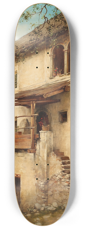 Daniel Hock - Bauernhof, Motiv aus Sdtirol bei Klausen 8.25 inch art skate deck