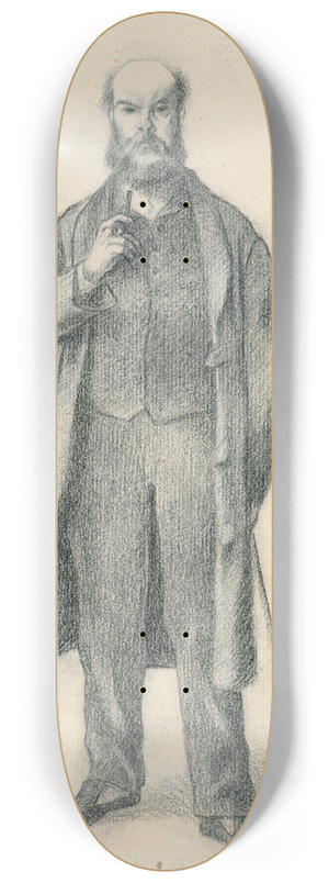 Frdric Auguste Cazals - Verlaine (Paul-Marie) 1844-1896,  lhpital Broussais 8.25 inch art skate deck