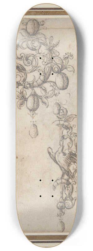 Daniel Mignot - Two designs for brooches with pearl drops 8.25 inch art skate deck