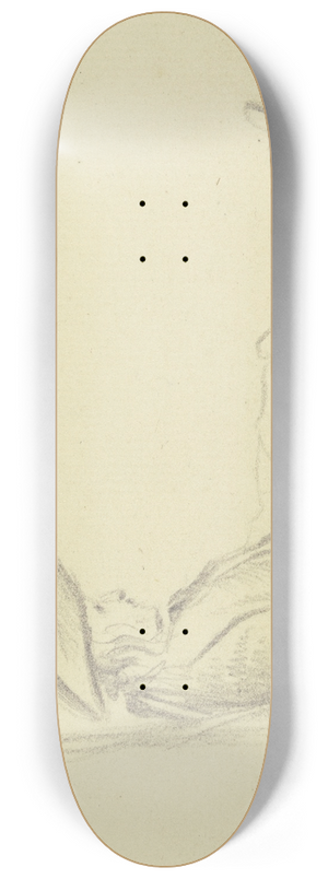 Daniel Nikolaus Chodowiecki - Auf der Erde sitzender Mann, den Rcken an einen Stamm gelehnt, im Profil nach rechts 8.25 inch art skate deck