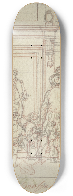 Daniel Nikolaus Chodowiecki - Das Almosen 8.25 inch art skate deck