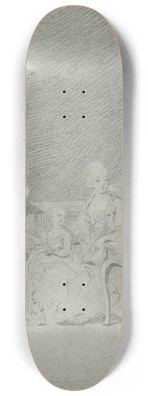 Daniel Nikolaus Chodowiecki - Family making music 8.25 inch art skate deck