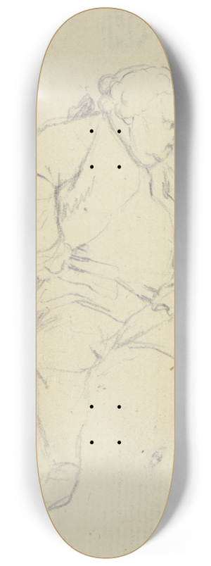 Daniel Nikolaus Chodowiecki - Sitting fat man 8.25 inch art skate deck