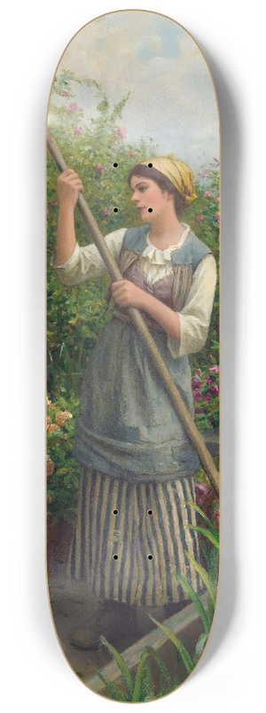 Daniel Ridgway Knight - Gathering Flowers Along The River 8.25 inch art skate deck