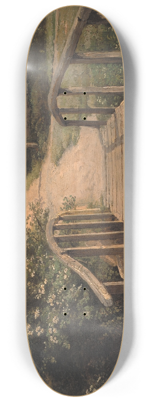 Dankvart Dreyer - Bridge over a Stream in Assens, Funen 8.25 inch art skate deck