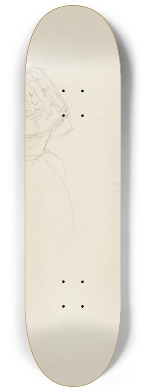 Frdric Houbron - Femme et vieillard 8.25 inch art skate deck