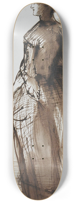 Dante Gabriel Rossetti - Standing Woman, Facing Left 8.25 inch art skate deck