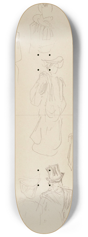 Frdric Houbron - Hommes et femmes dans diffrentes attitudes 8.25 inch art skate deck