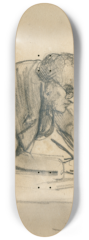 David Bles - Man writing 8.25 inch art skate deck