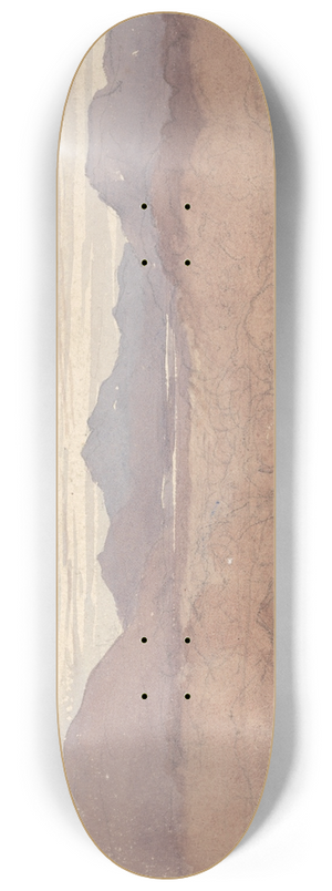 David Cox - A Mountainous View, North Wales 8.25 inch art skate deck