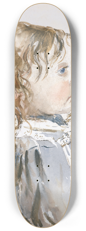 David Cox - Girl in a Pinafore 8.25 inch art skate deck