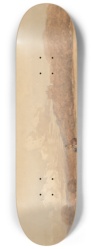 David Cox - Horseman on a track, near Bolsover Castle, Derbyshire 8.25 inch art skate deck