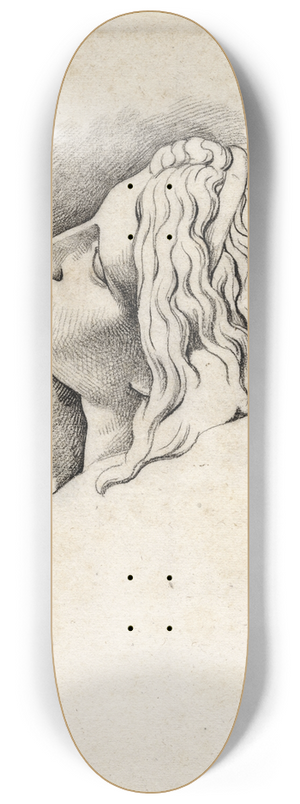 David Humbert de Superville - Womans head, bent backwards 8.25 inch art skate deck