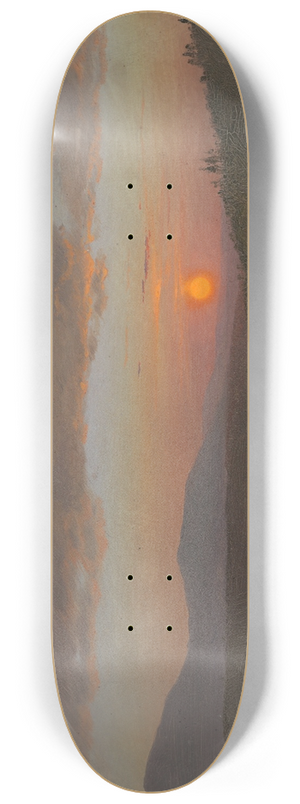 Frederic Edwin Church - Hudson Valley, New York at Sunset 8.25 inch art skate deck