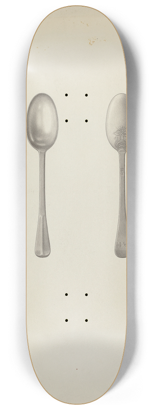 David P Willoughby - Silver Teaspoon 8.25 inch art skate deck