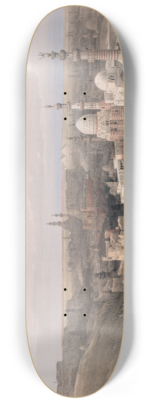 David Roberts - Cairo; looking west. 8.25 inch art skate deck