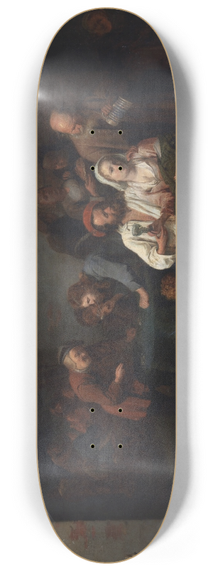 David Ryckaert III - Inn Parlour with Guests 8.25 inch art skate deck
