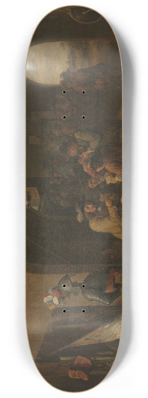 David Teniers The Younger - Guardroom 8.25 inch art skate deck