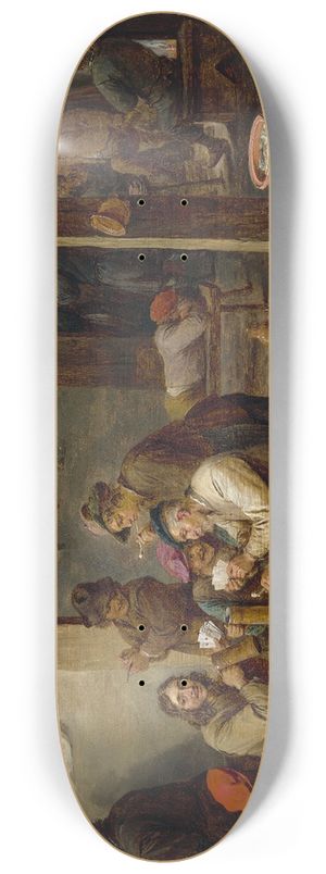 David Teniers The Younger - Tavern Scene 8.25 inch art skate deck