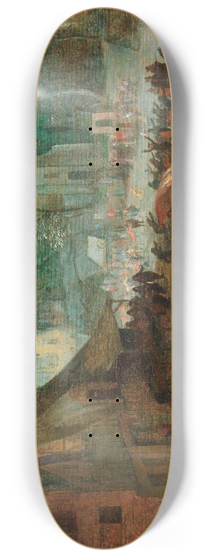 David Vinckboons - A village kermis 8.25 inch art skate deck