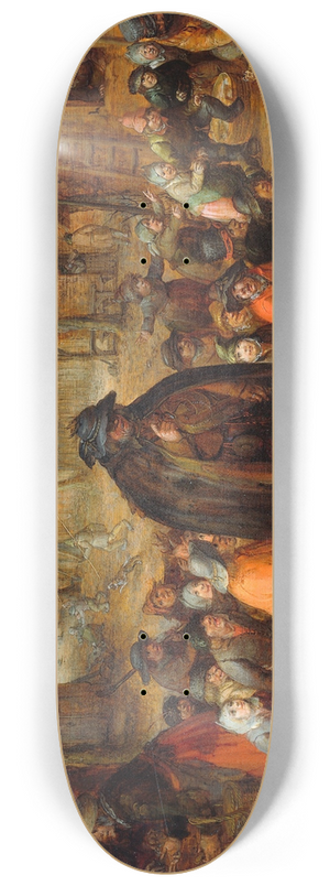 David Vinckboons - Blind Hurdy-Gurdy Player 8.25 inch art skate deck