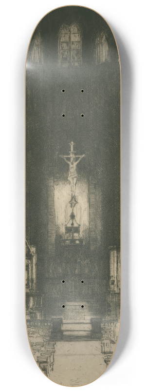 David Young Cameron - Notre Dame, Dinant 8.25 inch art skate deck