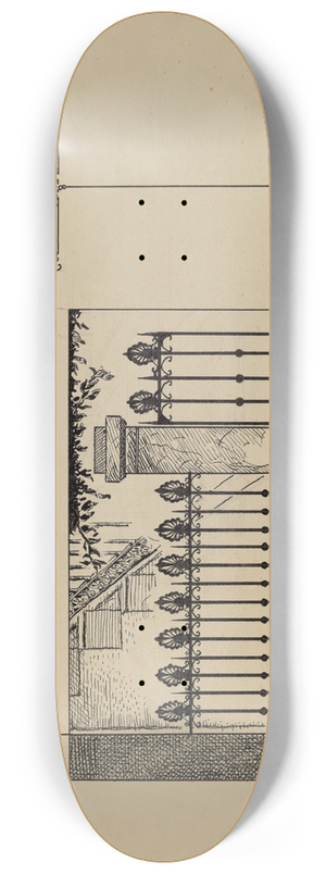 Al Curry - Cast Iron Fence 8.25 inch art skate deck