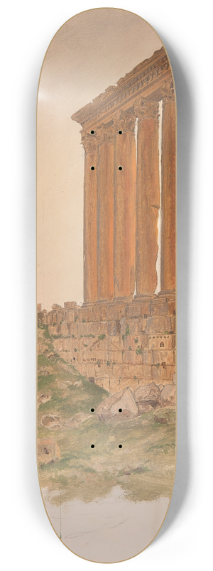 Frederic Edwin Church - Ruins of the Temple of Zeus, Baalbek 8.25 inch art skate deck Frederic Edwin Church - Ruins of the Temple of Zeus, Baalbek 8.25 inch art skate deck