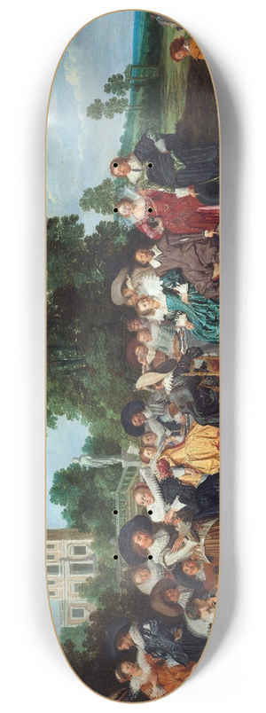 Dirck Hals - The Fte champtre 8.25 inch art skate deck