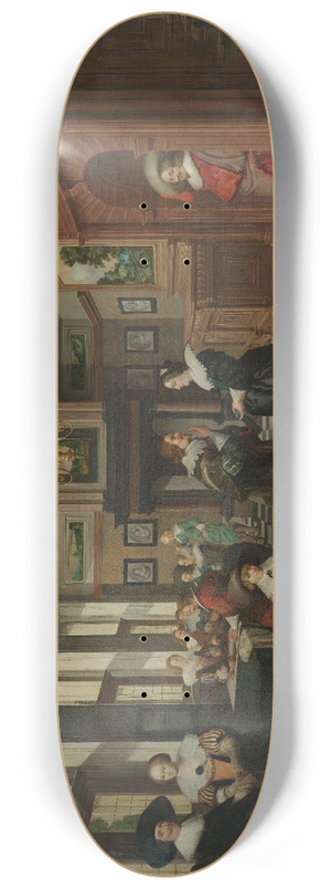 Dirck Van Delen - A Seven-Part Decorative Sequence; An Interior, Dirck van Delen 8.25 inch art skate deck
