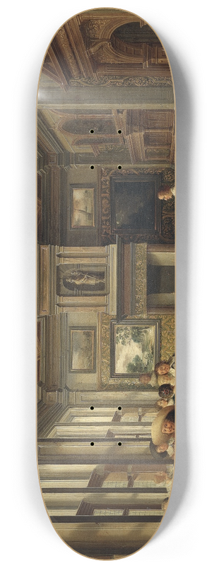 Dirck Van Delen - Distinguished Dinner Company in an Interior 8.25 inch art skate deck