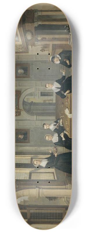 Dirck Van Delen - Five Ladies in an Interior 8.25 inch art skate deck