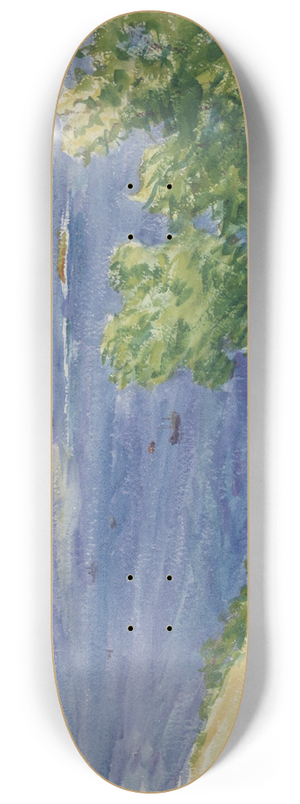 Dodge MacKnight - Shore Scenes with Trees andCliff 8.25 inch art skate deck