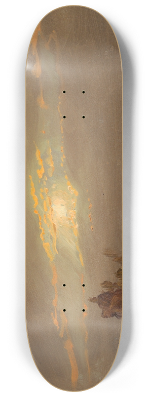 Frederic Edwin Church - Winter Landscape at Moonlight 8.25 inch art skate deck