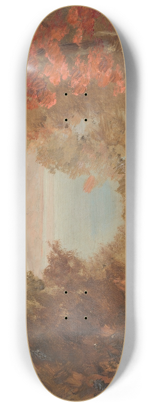 Frederic Edwin Church - Woodland Scene in Autumn (Hudson, New York or Maine) 8.25 inch art skate deck Frederic Edwin Church - Woodland Scene in Autumn (Hudson, New York or Maine) 8.25 inch art skate deck