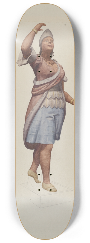 Dorothy Hay Jensen - Cigar Store Indian 8.25 inch art skate deck