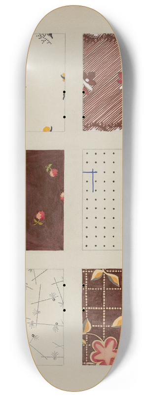 Dorothy Posten - Materials from Quilt 8.25 inch art skate deck