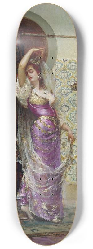 douard Frdric Wilhelm Richter - Preparing For The Performance 8.25 inch art skate deck