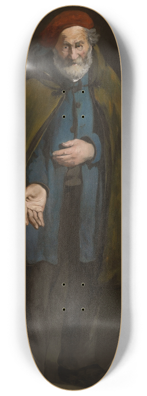 douard Manet - Beggar with a Duffle Coat (Philosopher) 8.25 inch art skate deck