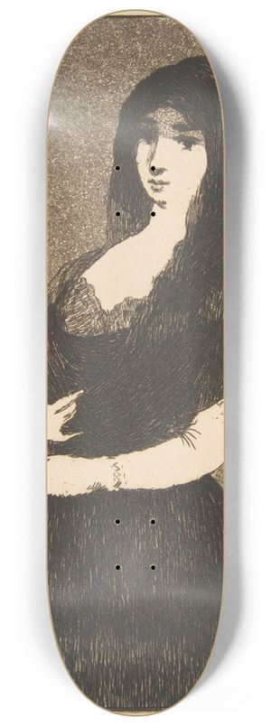 douard Manet - Exotic Flower 8.25 inch art skate deck