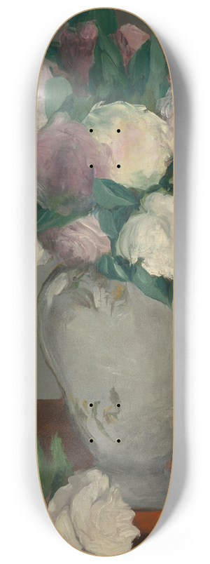 douard Manet - Peonies 8.25 inch art skate deck