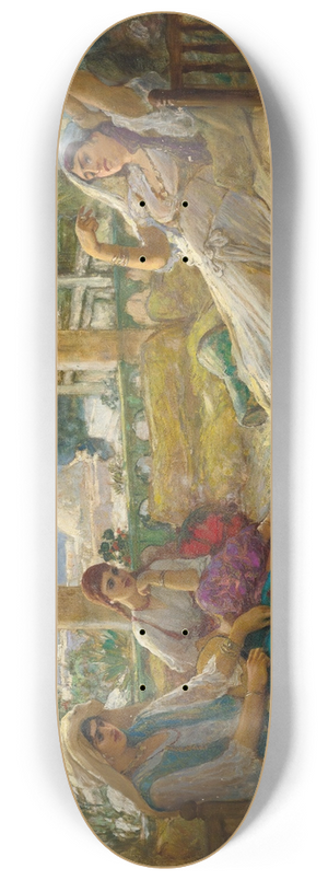 Frederick Arthur Bridgman - On The Terrace 8.25 inch art skate deck