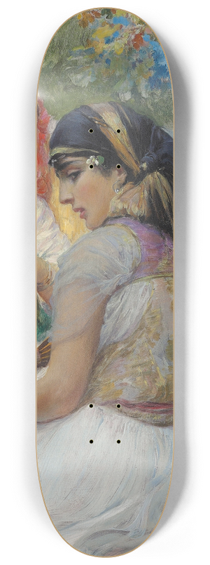 Frederick Arthur Bridgman - Two young Algerians 8.25 inch art skate deck