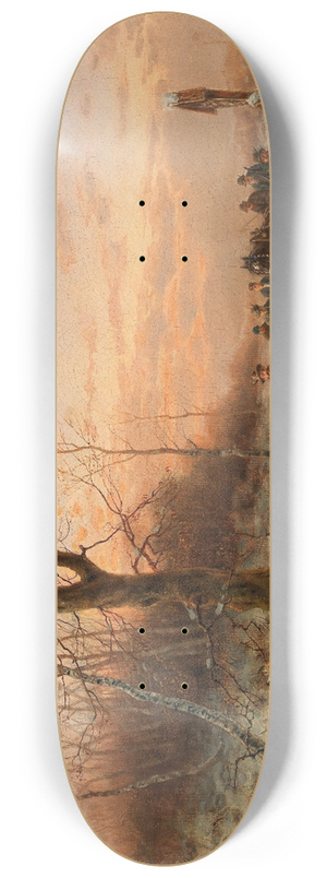 Dsir Thomassin - Returning Home From The Hunt At Sunset 8.25 inch art skate deck
